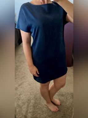 Simple Navy Shift Dress